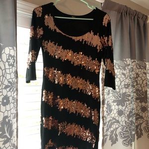 Sequin black dress